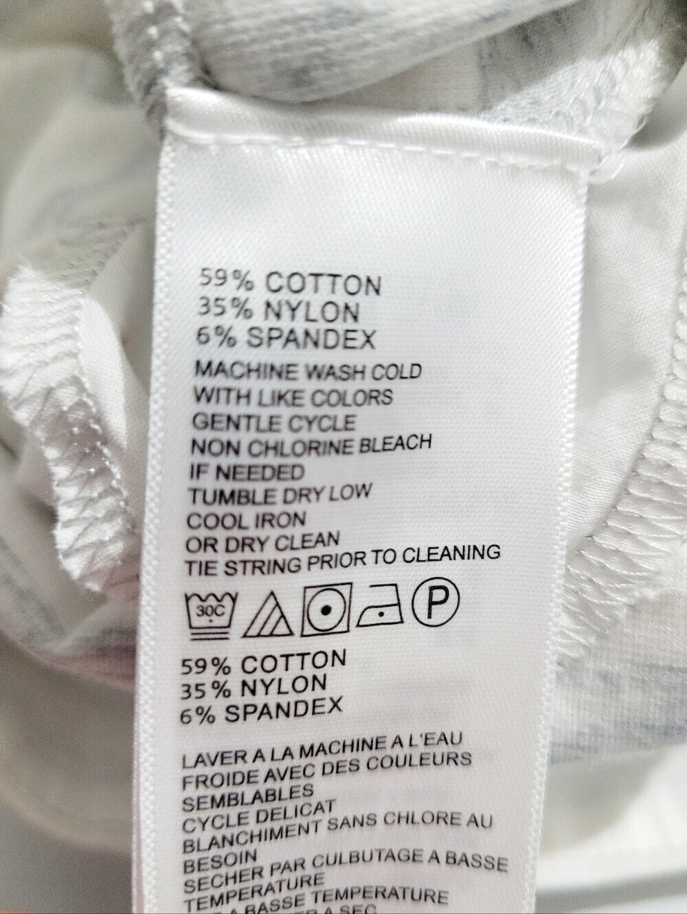 Tommy Bahama Striped Drawstring Dress Medium White Gray Cotton Blend Pockets - Picture 7 of 11